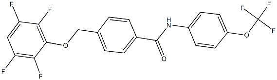 4-[(2,3,5,6-tetrafluorophenoxy)methyl]-N-[4-(trifluoromethoxy)phenyl]benzamide Structure