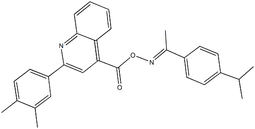 1-(4-isopropylphenyl)ethanone O-{[2-(3,4-dimethylphenyl)-4-quinolinyl]carbonyl}oxime|