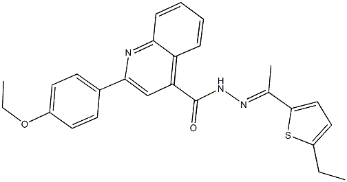 2-(4-ethoxyphenyl)-N'-[1-(5-ethyl-2-thienyl)ethylidene]-4-quinolinecarbohydrazide,445240-75-5,结构式