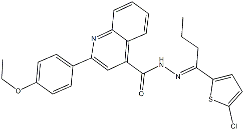 N'-[1-(5-chloro-2-thienyl)butylidene]-2-(4-ethoxyphenyl)-4-quinolinecarbohydrazide Structure