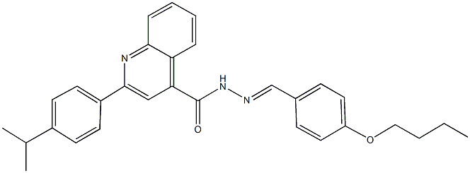 N'-(4-butoxybenzylidene)-2-(4-isopropylphenyl)-4-quinolinecarbohydrazide Structure