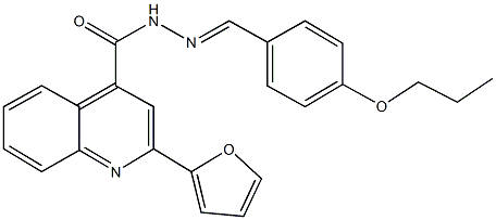 2-(2-furyl)-N'-(4-propoxybenzylidene)-4-quinolinecarbohydrazide 化学構造式