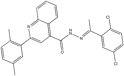 N'-[1-(2,5-dichlorophenyl)ethylidene]-2-(2,5-dimethylphenyl)-4-quinolinecarbohydrazide Structure