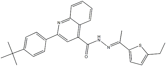 2-(4-tert-butylphenyl)-N'-[1-(5-ethyl-2-thienyl)ethylidene]-4-quinolinecarbohydrazide Structure