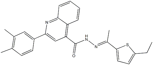 2-(3,4-dimethylphenyl)-N'-[1-(5-ethyl-2-thienyl)ethylidene]-4-quinolinecarbohydrazide|