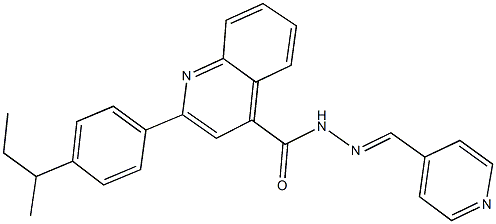 2-(4-sec-butylphenyl)-N'-(4-pyridinylmethylene)-4-quinolinecarbohydrazide Structure