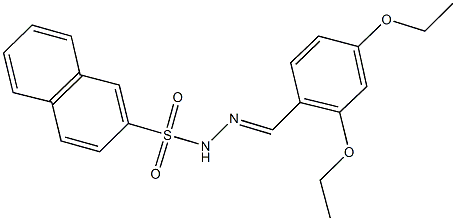 N'-(2,4-diethoxybenzylidene)-2-naphthalenesulfonohydrazide 化学構造式