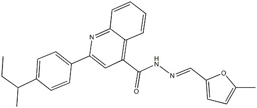 2-(4-sec-butylphenyl)-N'-[(5-methyl-2-furyl)methylene]-4-quinolinecarbohydrazide Structure