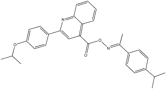 1-(4-isopropylphenyl)ethanone O-{[2-(4-isopropoxyphenyl)-4-quinolinyl]carbonyl}oxime Structure