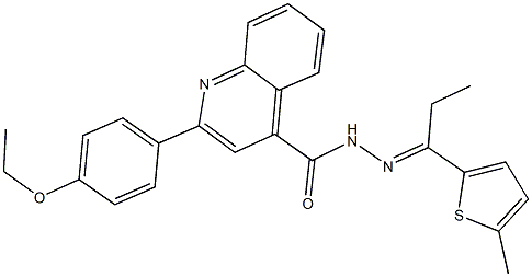 2-(4-ethoxyphenyl)-N'-[1-(5-methyl-2-thienyl)propylidene]-4-quinolinecarbohydrazide Structure