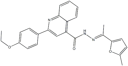 2-(4-ethoxyphenyl)-N'-[1-(5-methyl-2-furyl)ethylidene]-4-quinolinecarbohydrazide Structure