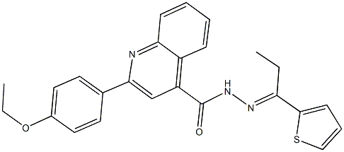 2-(4-ethoxyphenyl)-N'-[1-(2-thienyl)propylidene]-4-quinolinecarbohydrazide Struktur