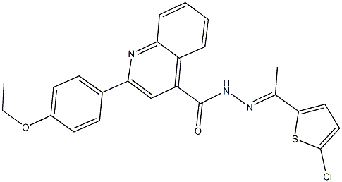 N'-[1-(5-chloro-2-thienyl)ethylidene]-2-(4-ethoxyphenyl)-4-quinolinecarbohydrazide,445243-21-0,结构式