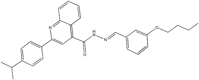 445243-27-6 N'-(3-butoxybenzylidene)-2-(4-isopropylphenyl)-4-quinolinecarbohydrazide