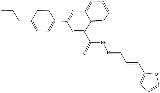 N'-[3-(2-furyl)-2-propenylidene]-2-(4-propylphenyl)-4-quinolinecarbohydrazide Struktur