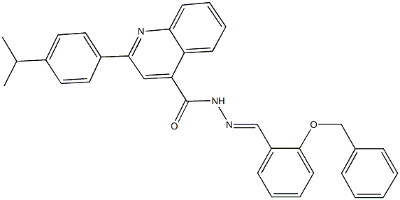 N'-[2-(benzyloxy)benzylidene]-2-(4-isopropylphenyl)-4-quinolinecarbohydrazide,445243-38-9,结构式