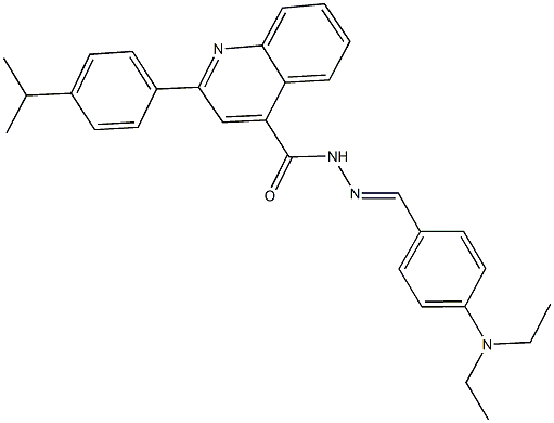 N'-[4-(diethylamino)benzylidene]-2-(4-isopropylphenyl)-4-quinolinecarbohydrazide Structure