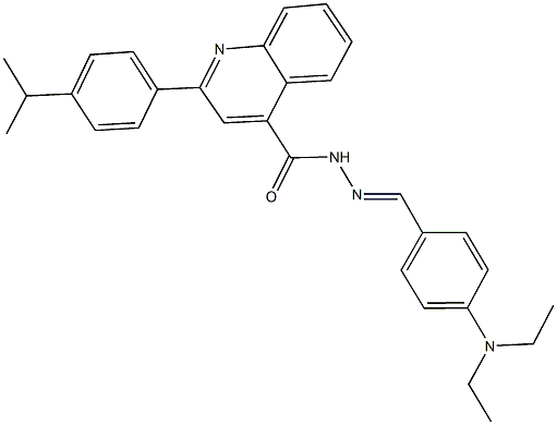 N'-[4-(diethylamino)benzylidene]-2-(4-isopropylphenyl)-4-quinolinecarbohydrazide,445243-41-4,结构式