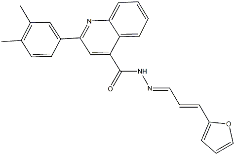 2-(3,4-dimethylphenyl)-N'-[3-(2-furyl)-2-propenylidene]-4-quinolinecarbohydrazide 结构式