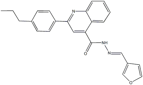 N'-(3-furylmethylene)-2-(4-propylphenyl)-4-quinolinecarbohydrazide,445243-47-0,结构式
