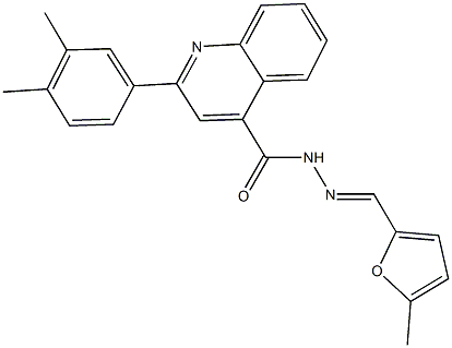 2-(3,4-dimethylphenyl)-N'-[(5-methyl-2-furyl)methylene]-4-quinolinecarbohydrazide,445243-55-0,结构式