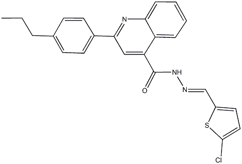 N'-[(5-chloro-2-thienyl)methylene]-2-(4-propylphenyl)-4-quinolinecarbohydrazide Structure