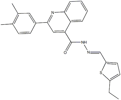 2-(3,4-dimethylphenyl)-N'-[(5-ethyl-2-thienyl)methylene]-4-quinolinecarbohydrazide|