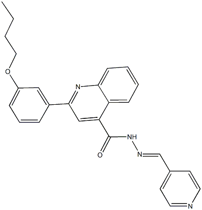 2-(3-butoxyphenyl)-N'-(4-pyridinylmethylene)-4-quinolinecarbohydrazide|
