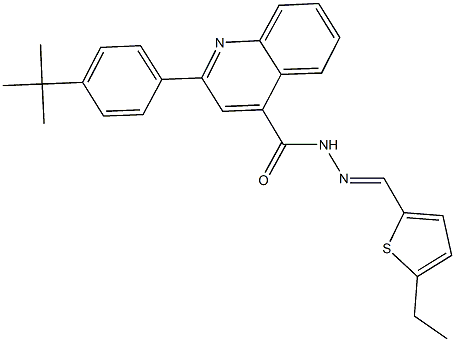 2-(4-tert-butylphenyl)-N'-[(5-ethyl-2-thienyl)methylene]-4-quinolinecarbohydrazide 结构式