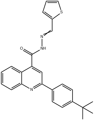 2-(4-tert-butylphenyl)-N'-(2-thienylmethylene)-4-quinolinecarbohydrazide 结构式