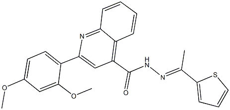 2-(2,4-dimethoxyphenyl)-N'-[1-(2-thienyl)ethylidene]-4-quinolinecarbohydrazide Structure