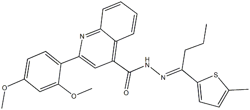 2-(2,4-dimethoxyphenyl)-N'-[1-(5-methyl-2-thienyl)butylidene]-4-quinolinecarbohydrazide|