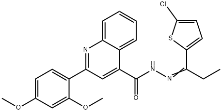 N'-[1-(5-chloro-2-thienyl)propylidene]-2-(2,4-dimethoxyphenyl)-4-quinolinecarbohydrazide Struktur