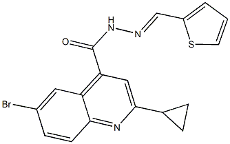 6-bromo-2-cyclopropyl-N'-(2-thienylmethylene)-4-quinolinecarbohydrazide|