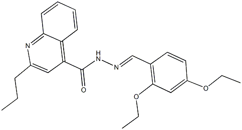 N'-(2,4-diethoxybenzylidene)-2-propyl-4-quinolinecarbohydrazide Structure