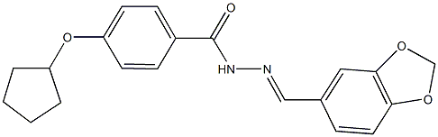 N'-(1,3-benzodioxol-5-ylmethylene)-4-(cyclopentyloxy)benzohydrazide Structure