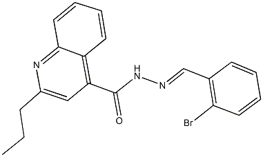 N'-(2-bromobenzylidene)-2-propyl-4-quinolinecarbohydrazide 结构式