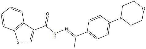 N'-{1-[4-(4-morpholinyl)phenyl]ethylidene}-1-benzothiophene-3-carbohydrazide Struktur