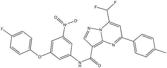 7-(difluoromethyl)-N-{3-(4-fluorophenoxy)-5-nitrophenyl}-5-(4-methylphenyl)pyrazolo[1,5-a]pyrimidine-3-carboxamide|