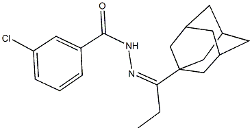 N'-[1-(1-adamantyl)propylidene]-3-chlorobenzohydrazide Structure