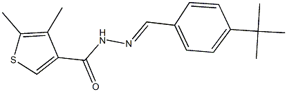 N'-(4-tert-butylbenzylidene)-4,5-dimethyl-3-thiophenecarbohydrazide Struktur