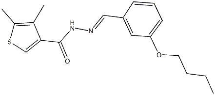 N'-(3-butoxybenzylidene)-4,5-dimethyl-3-thiophenecarbohydrazide Structure