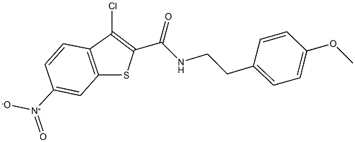 445245-75-0 3-chloro-6-nitro-N-[2-(4-methoxyphenyl)ethyl]-1-benzothiophene-2-carboxamide