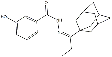N'-[1-(1-adamantyl)propylidene]-3-hydroxybenzohydrazide 结构式