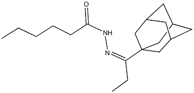 N'-[1-(1-adamantyl)propylidene]hexanohydrazide Structure