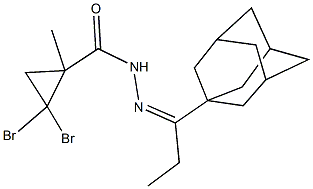 N'-[1-(1-adamantyl)propylidene]-2,2-dibromo-1-methylcyclopropanecarbohydrazide Structure