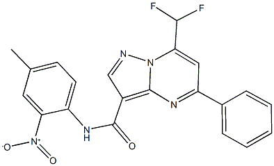 7-(difluoromethyl)-N-{2-nitro-4-methylphenyl}-5-phenylpyrazolo[1,5-a]pyrimidine-3-carboxamide Structure