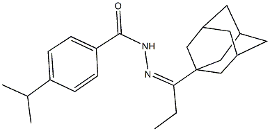 N'-[1-(1-adamantyl)propylidene]-4-isopropylbenzohydrazide Structure