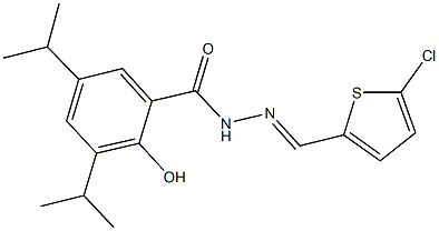 N'-[(5-chloro-2-thienyl)methylene]-2-hydroxy-3,5-diisopropylbenzohydrazide,445246-55-9,结构式