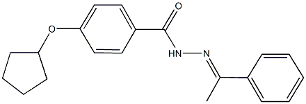 4-(cyclopentyloxy)-N'-(1-phenylethylidene)benzohydrazide Structure